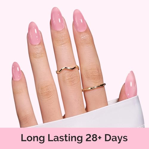 Image of MelodySusie Jelly Gel Nail Polish Set,6 Transparent Colors,Milky or Jelly Texture,Romantic and Lovely Pink Colors Soak Off UV LED Light Cure or Salon Manicure and Nail Art DIY at Home