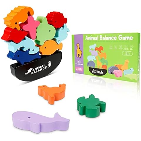 Juguete de Equilibrio de Bloques de Apilamiento de Madera Comius Sharp Cover