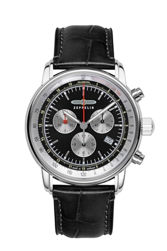 Preisvergleich Produktbild Zeppelin Serie LZ14 Marine Quarz Chronograph mit Lederband 8888-2