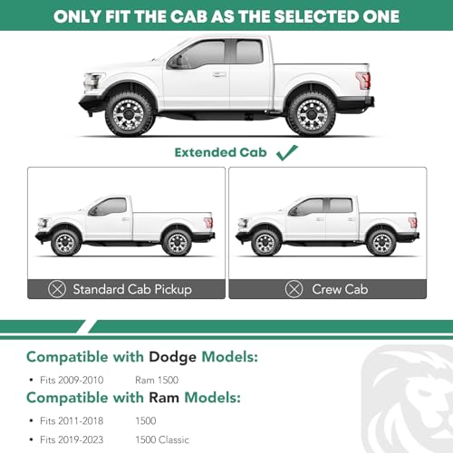 Estribos YHTAUTO 7" para Dodge Ram 1500 2009-2024 miniatura 2