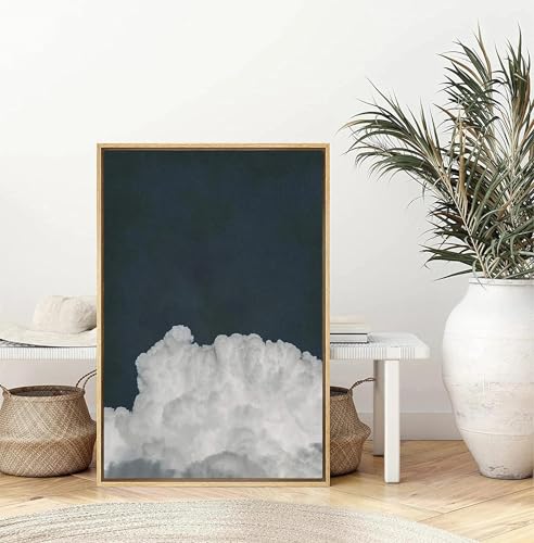 Impression toile nuage blanc solution murale minimaliste 60x80