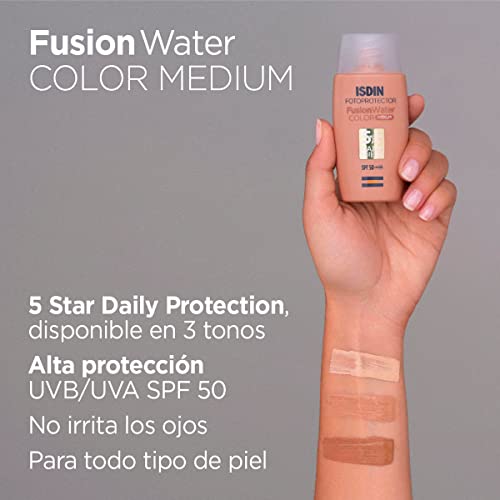 Fotoprotector-ISDIN-Fusion-Water-Color-SPF-50-Protector-Solar-Facial-Uso-Diario-Textura-Ultraligera-50ml