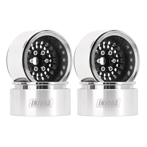 Jante 1.9 décalée 10mm alu noir pour crawler SCX10 Pro TRX4