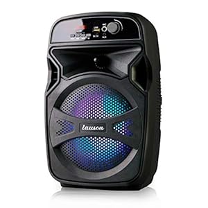 Lauson LLX34 Portable Speaker Fonction Karaoké | Haut-Parleur Bluetooth avec Lecteur USB/SD | Bluetooth Kareoke avec Lumière RGB Multicolores | Batterie avec Autonomie de 6 HR | Radio intégrée