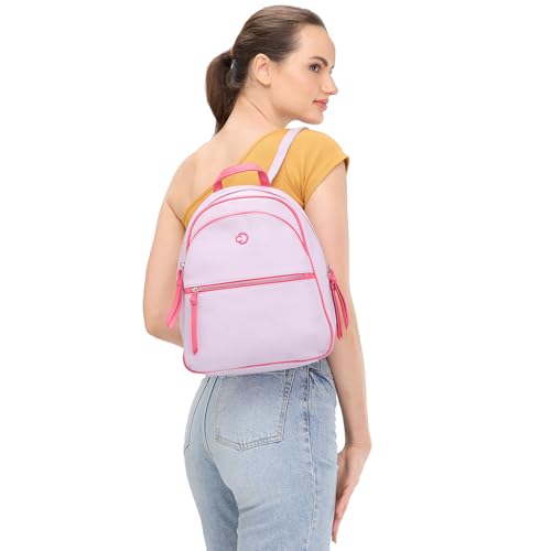 Caprese Mia Fashion Backpack Lilac Chic Dual-Color Backpack with Tassel Keychain, Ideal for College, Travel and Daily use 7 41llgSR+ VL