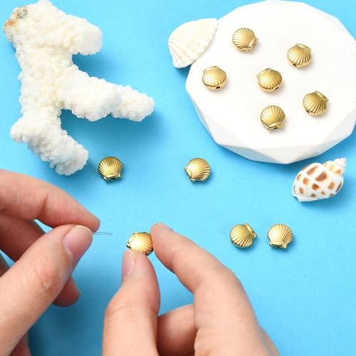Perles coquillage pour bijoux de plage et accessoires d'été faits main