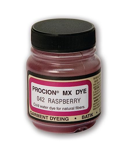 Jacquard Procion MX Tie Dye Powder | Cold Water Fiber Reactive Dye for Fabric and Clothing | Permanent and Washfast | Made in USA | Raspberry | 2/3 Ounce Jar