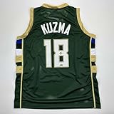 Facsimile Autographed Kyle Kuzma Milwaukee Green Reprint Laser Auto Basketball Jersey Size Men's XL