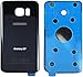 CELL4LESS Compatible Back Glass Cover Back Battery Door w/Custom Removal Tool & Installed Adhesive Replacement for Samsung Galaxy S7 - All Models G930-2 Logo - OEM Replacement (Black Onyx)