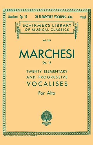 20 Elementary And Progressive Vocalises, Op. 15: Schirmer Library Of Classics Volume 594 Low Voice