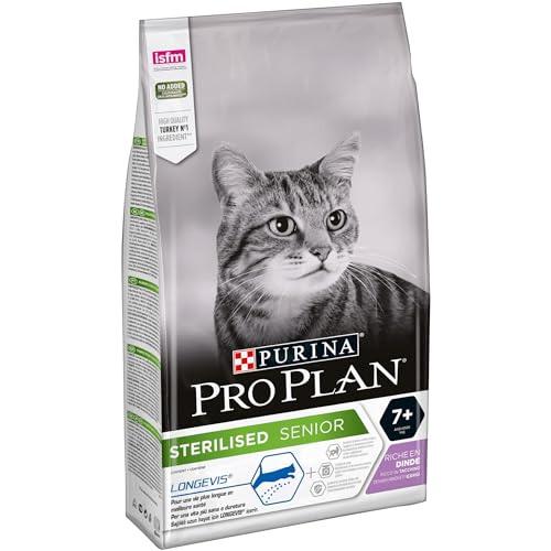 Purina Pro Plan Pienso Gato Esterilizado +7, Pavo, 1,5kg