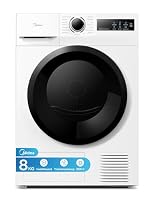 Midea MD11EH80BD Wärmepumpentrockner, 8 kg, Energieklasse D, Schnelltrocknen 35', HealthGuard, Sensor-Trocknung,Auffrischen,Knitterschutz, Auffrischen Wolle, Weiß
