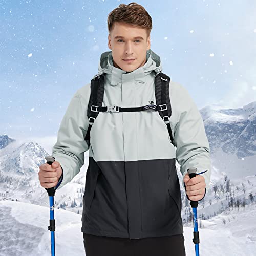 CAMEL CROWN Heren winterjas warme 3-in-1 ski-jas winddichte fleece jassen waterdichte outdoor jas heren hardshell jassen camping winterjas - Image 7