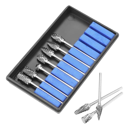 Set de 10 fresas de acero de carburo de tungsteno miniatura 7