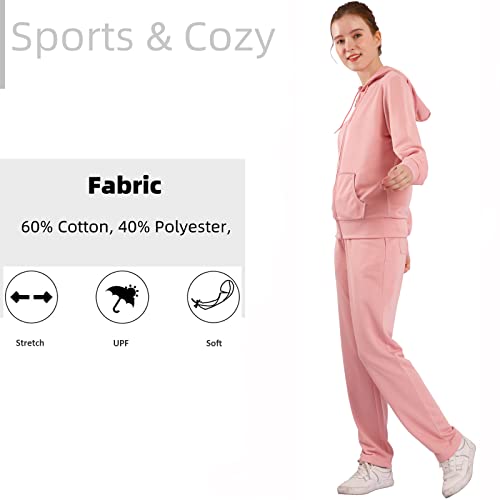 Image of Velour Tracksuit Womens 2 Pieces Joggers Outfits Jogging Sweatsuits Set Soft Sports Sweat Suits Pants