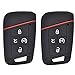 2Pcs Silicone Car Key Cover Remote Fob Case For VW Tiguan Passat Golf Alltrack Atlas 2018 2019 2020 Shell Jacket Protector 4 Buttons