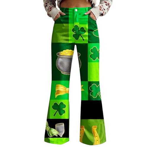 Pantalon fluide élastique d'été à motifs floraux et taille haute