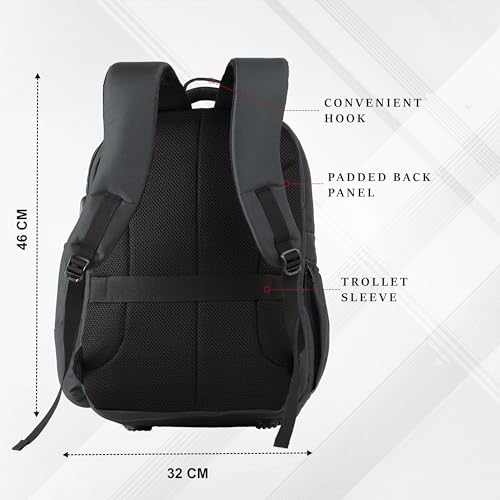 Image of Laptop Backpack 30L BTB05 | 16-Inch Laptop Bag with USB Charging | Unisex Office, College & Travel Backpack, Suitcase Opening, 1-Year Warranty - Black