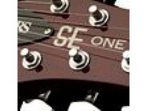 Close-up of PRS SE One headstock with tuning machines