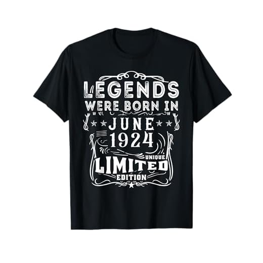 Cumpleaños Junio 1924 Edición Limitada Regalo Legend June Camiseta