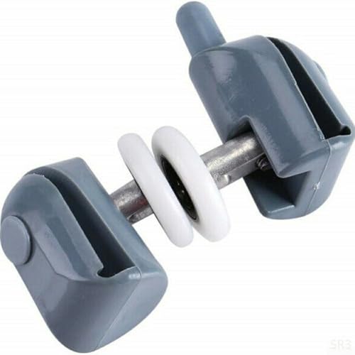 Rotelle singole per porta doccia, diametro 25 mm, ricambio per schermi doccia in vetro, set di 4 con rulli superiori e inferiori, blocchi di collisione, viti compatibili