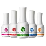 Nail Dipping Powder Liquid Kit 15ml Each - Includes Primer, Dip Base Coat, Dip Powder Activator, Dip Top Coat and Brush Saver (Liquid Kit)