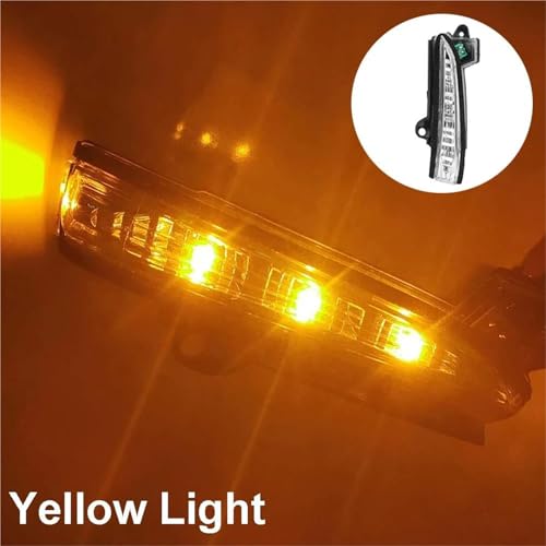 Intermitente de espejo para Ford Fusion 2013-2020 luz amarilla de 2 pines 4
