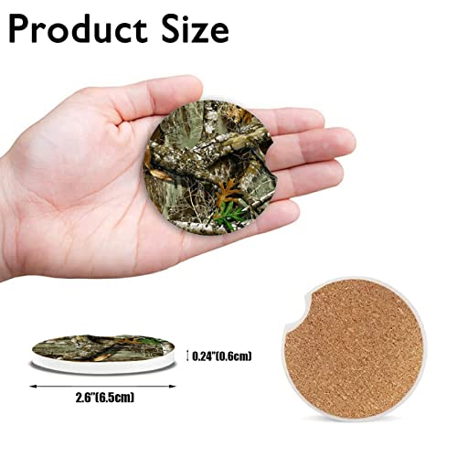 Portavasos para auto patrón camuflaje otoño 2 piezas miniatura 6
