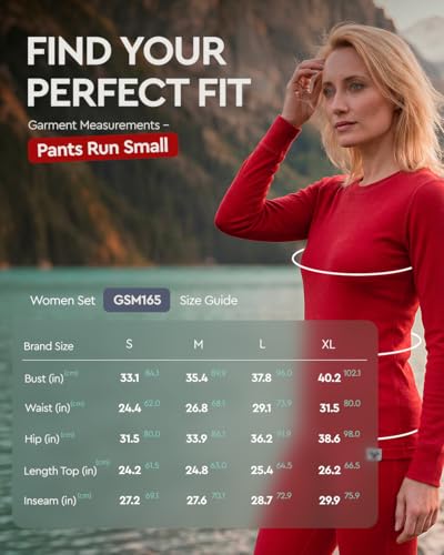 Image of MERINNOVATION Merino Wool Base Layer Set for Women 100% Merino Wool Thermal Underwear Sets Lite - Midweight Top Tank Bottom
