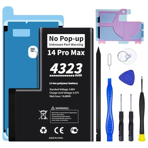-  for iPhone 14 Pro Max Diagnostic Battery  4323mAh Capacity Battery for iPhone 14 Pro Max with Full Tool Kit