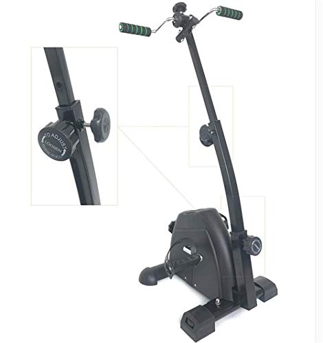 Image of Portable Pedal Exerciser - Hand Arm Leg Exercise Peddling Machine with LCD Monitor - Adjustable Fitness Rehab Equipment for Seniors Elderly PT - Folding Mini Stationary Bike Peddler