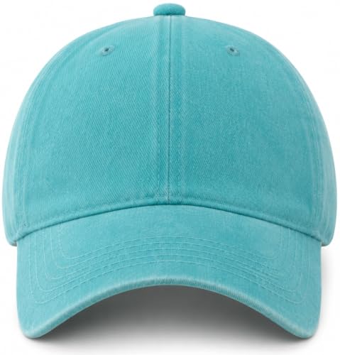 Image of Vintage Washed Cotton Baseball Caps Men Women Adjustable Unstructured Low Profile Dad Hat
