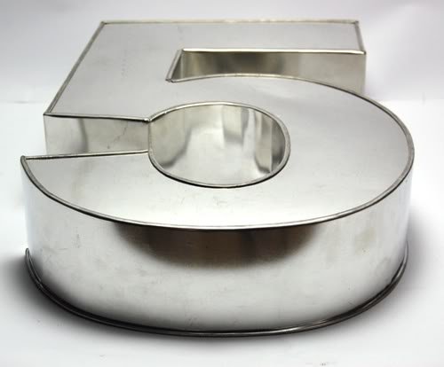 Euro Tins Numeric cake pan 35cm birthday cake tin number five 5 large 14 cake mold by EURO TINS