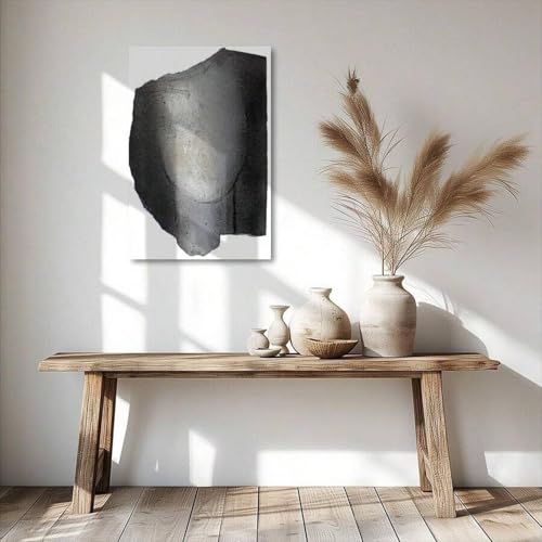 Affiche sur toile noir et blanc grand format 30x45 cm pour salon