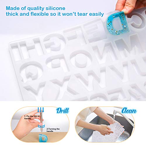 Silicone Alphabet Resin Molds Kit
