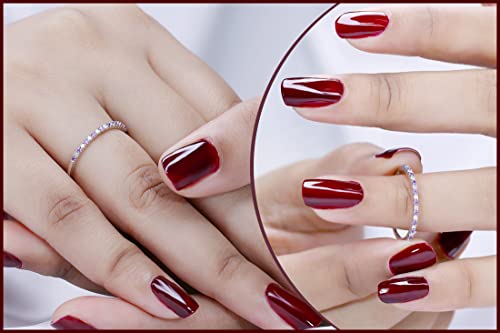 14K Solid Gold Round Amethyst & White Diamond Womens Anniversary Wedding Band Stackable Ring2