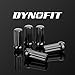Dynofit 14X1.5 Spline Lug nuts Compatible with Chevy GMC Silverado Sierra 1500, 24pcs Aftermarket Wheel Lug Nuts Set for Fo-rd F150 2015-2024, Black Truck Nuts Sets Include 1 Socket Key for Fuel Wheel