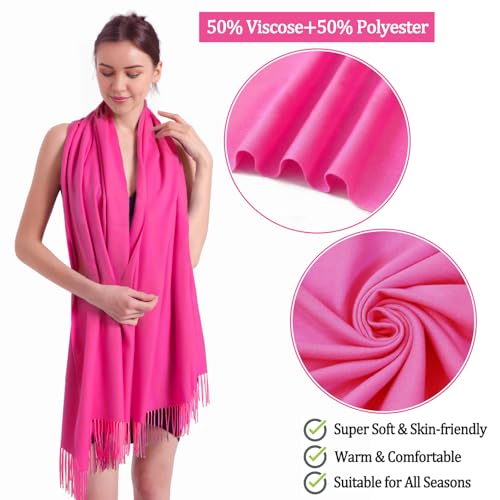 Image of Pashmina Scarf and Shawl - Soft Women Pashminas Wrap for Wedding Evening Party dresses