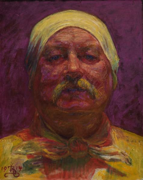 Autoportrait Kristian Zahrtmann tableau sur toile haut de gamme décoration murale raffinée 60x90