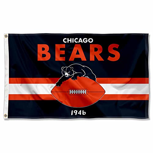 Drapeau Bears Throwback Vintage pour collectionneur et fan de retro 3x5