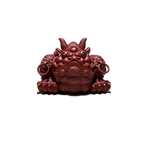Crapaud Doré Feng Shui Grenouille d'Argent pour Harmonie de Bureau et Salon