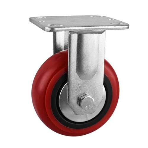 Roue de 5 pouces rouge anti-déformation pour supprimer les pannes de chariot logistique