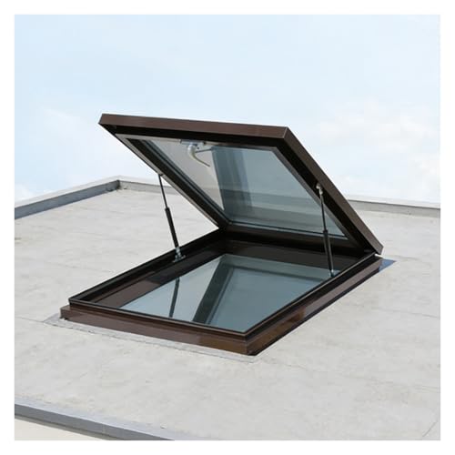 Ventana de Techo Tipo Tragaluz Claroluces con Ventilación Manual para Techos de Casa Adecuado para Áticos en la Planta Superior, Invernaderos, Terrazas y Sótanos(75x75cm)
