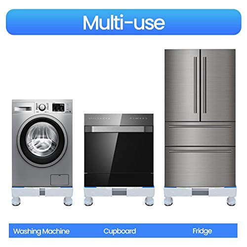 Washing Machine Stand Movable Adjustable Mobile Dryer Base Universal Mobile Base Dorm Fridge Stand with 4 Strong Feet (Four feet)