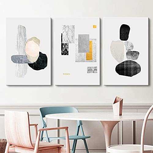 Amazon.co.jp: アートパネル 北欧 抽象 大理石 波 幾何 3枚セット飾り  