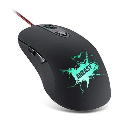 AllEasy Computer Mouse, 8200 DPI Adjustable Wired Gaming Mouse Comfortable Grip Ergonomic Optical Mice with RGB Lighting for Laptop/PC/MacBook Pro Cover