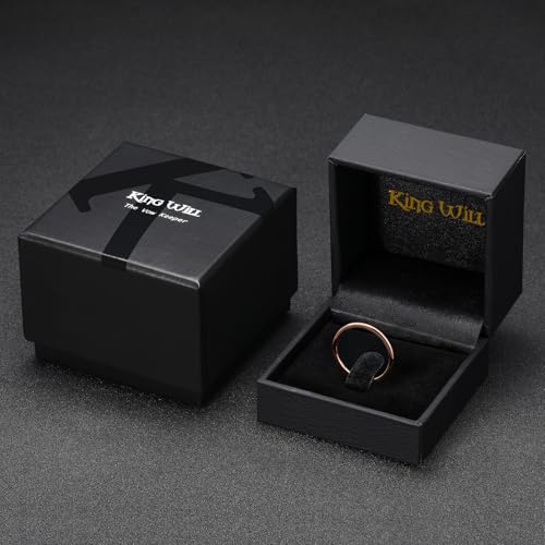Image of King Will Men's Women's Tungsten Carbide Ring 24k Gold Plated Rose Gold Plated Domed Polished Finish Wedding Band