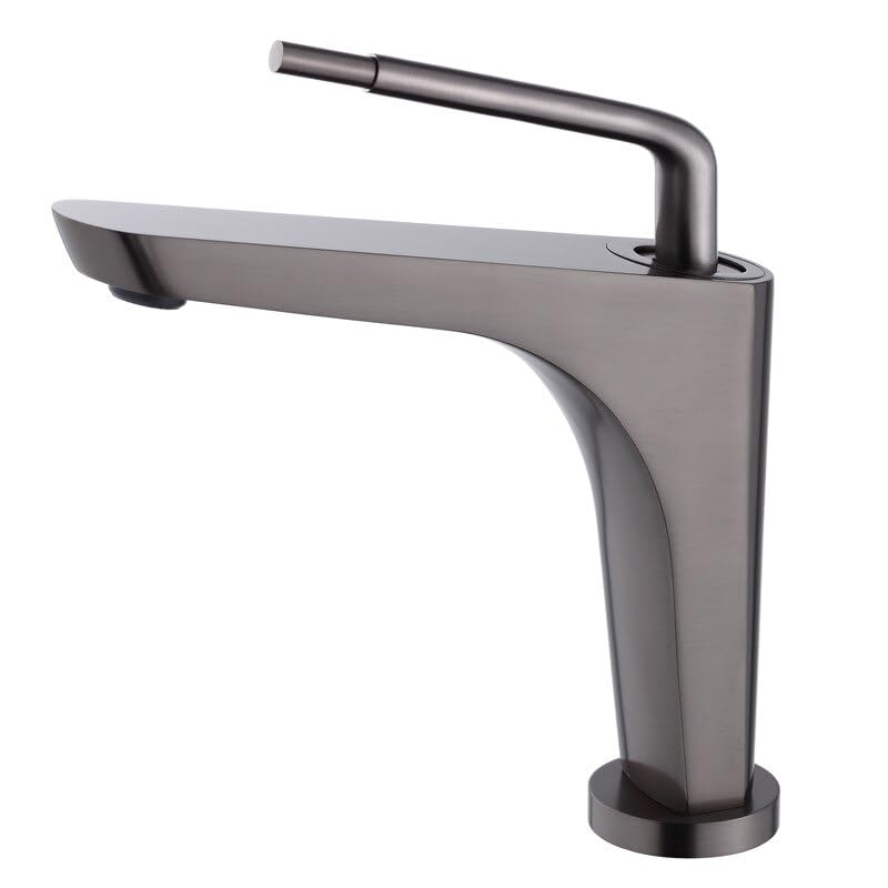 Robinet mitigeur de salle de bain en laiton gris fuite zéro eau chaude et froide