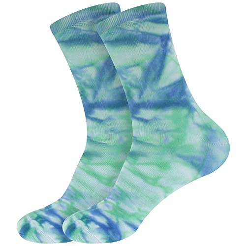 Image of BambooMN Women's Bamboo Athletic Tie Dye Crew Socks