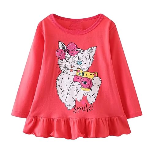 Image of Toddler Girl Long Sleeve Clothes Set Kids Fall Winter Cotton Outfits 2-7 Years